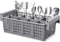 16" Commercial Dishwasher Silverware Basket 8 Compartment, Grey