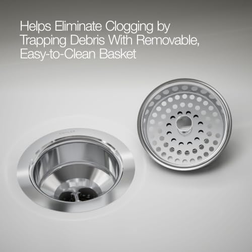 KOHLER K8803-CP Duostrainer Sink Strainer Basket, Polished Chrome
