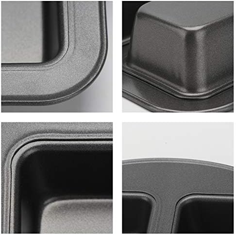 Beasea Mini Loaf Pan 8 Cavity, Nonstick Bakeware Square Bread Pan
