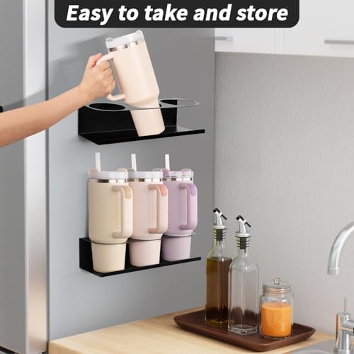 AMDBHC 2 Pack Strong Magnetic Cup Holder for Refrigerator, Metal