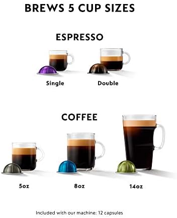 Nespresso ENV135S Vertuo Evoluo Coffee and Espresso Machine