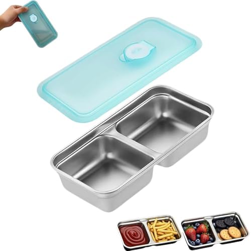 Grab and Go Snack Containers Reusable, Stainless Steel Double