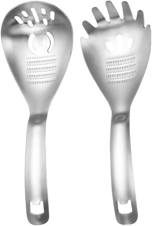 2pcs Stainless Steel Five in One Spoon for Noodles and Baby Food