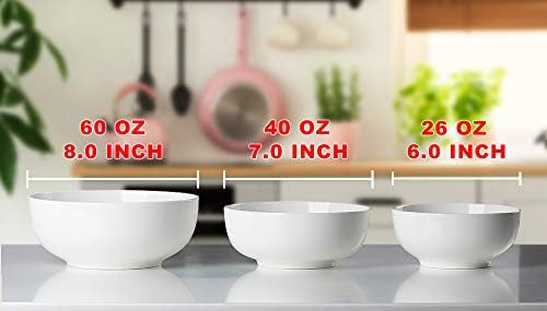 32 Ounce Large Cereal Bowls, Salad Bowls, Pasta Bowls, Soup Bowls, Pho