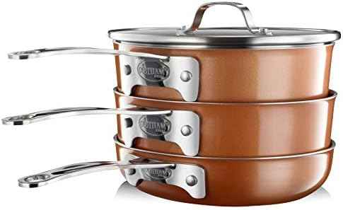 GOTHAM STEEL 10 Piece Cookware Set, Copper/Black