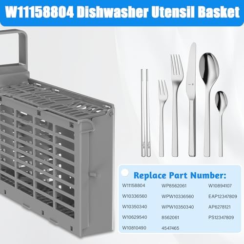 W11158804 Dishwasher Silverware Basket Compatible with Whirlpool