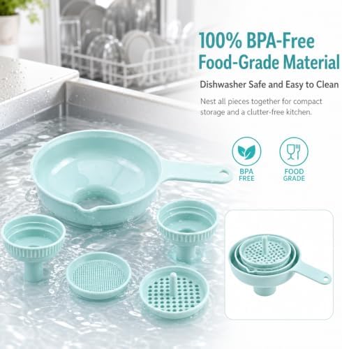 RUIGENG7-in-1 Wide Mouth Versatile Kitchen Funnel