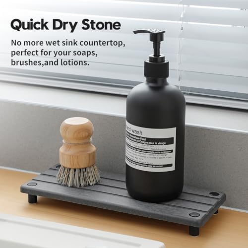 Sink Caddy with Diatomite Stone Tray, 10" x 4"