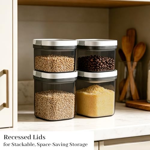 Airtight Coffee Storage Canister Container 15 oz with Magnetic Scoop