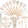 Astercook 39-Piece Silicone Utensil Set, Cream