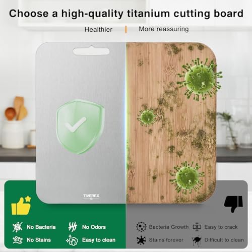 100% Pure Titanium Cutting Boards for Kitchen (9.7 × 5.7 inches)