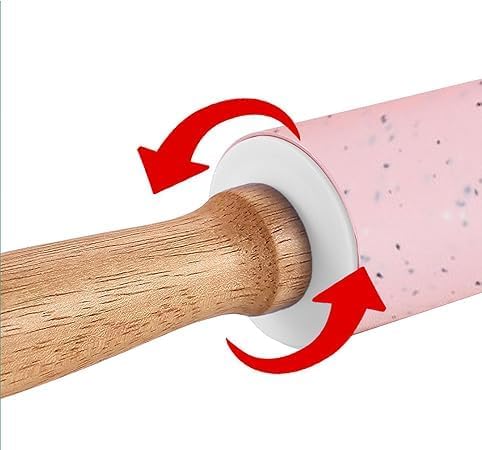 Silicone Rolling Pin for Baking, 15Inch Pastry Dough Roller - Image 7