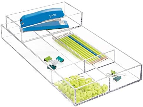 iDesign Clarity Plastic Drawer Organizer for Vanity, Countertop