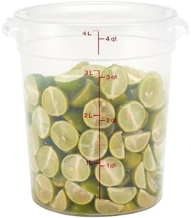 Cambro 2 Pack 4 Quart Food Storage Containers with Lids