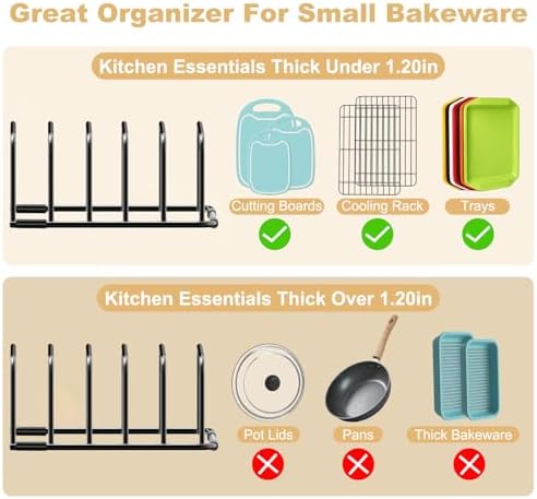 Fikoksol Cutting Board Organizer Storage, Baking Sheet Rack under