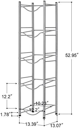 LIANTRAL 5-Tier Water Cooler Jug Rack, 5 Gallon Bottle Storage