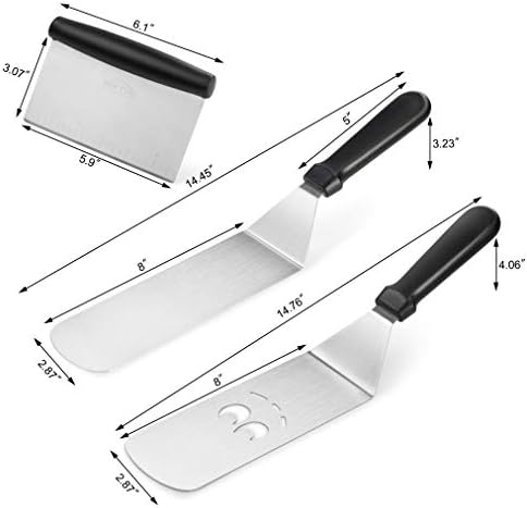 New Star Foodservice 3-Piece Stainless Steel BBQ Spatula Set