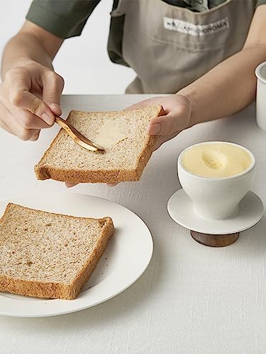 DOWAN French Butter Crock for Countertop, Ceramic Butter Dish with