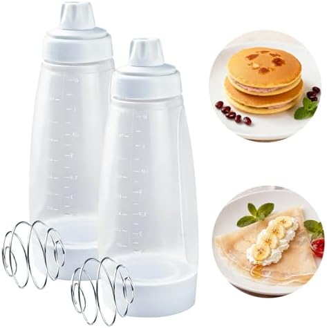 2-Pack Pancake Batter Dispensers with Blender Balls