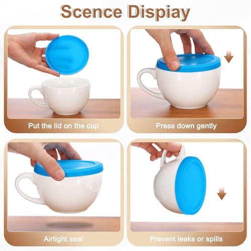 uxcell Silicone Cup Lids, 2Pcs, 3.9 Inch