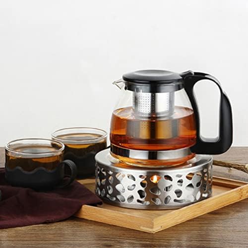 2 Pcs Teapot Warmer Base Tealight Holder Stainless Steel