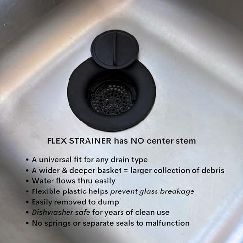 2-in-1 Kitchen Sink Strainer & Stopper, 3pc Set