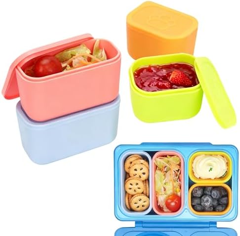 Dip Containers for OmieBox UP bento Box, 4 Pack Leakproof Salad