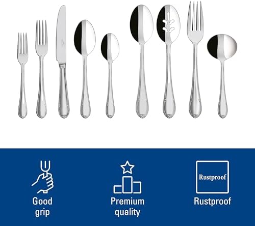 Villeroy & Boch Mademoiselle 64 Piece Flatware Set for 12, Includes