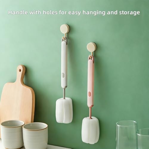 Bottle Brush Long Handle Cup Cleaner Brush Sponge Bottle Scrubber