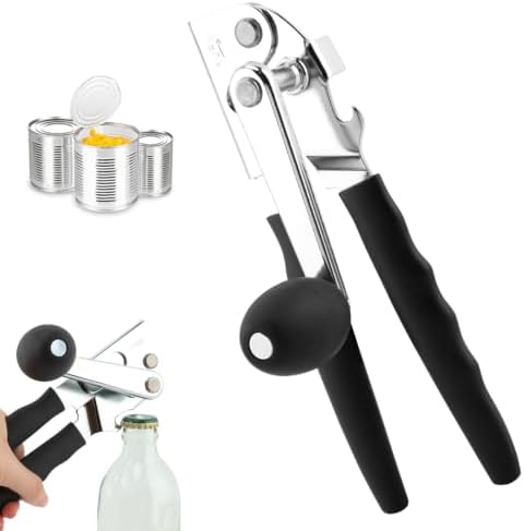 Manual Can Opener, Heavy Duty Hand Crank Can Opener for Large Cans