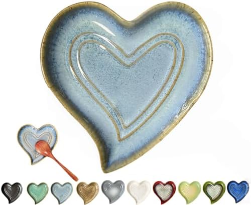 Ceramic Spoon Rest for Stove Top, Heart Cute Spoon Rest for Kitchen