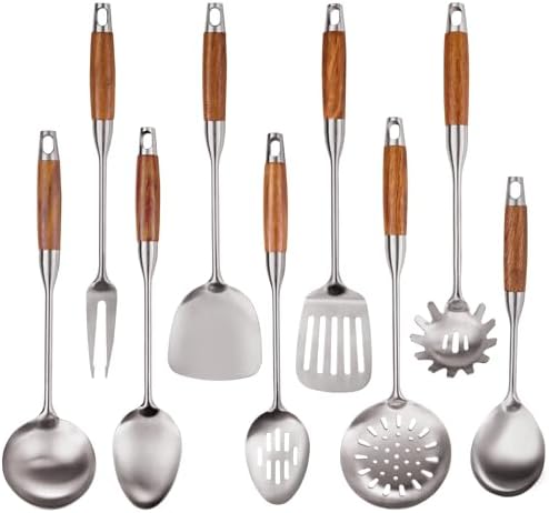 9-Piece Stainless Steel Cooking Utensils Set