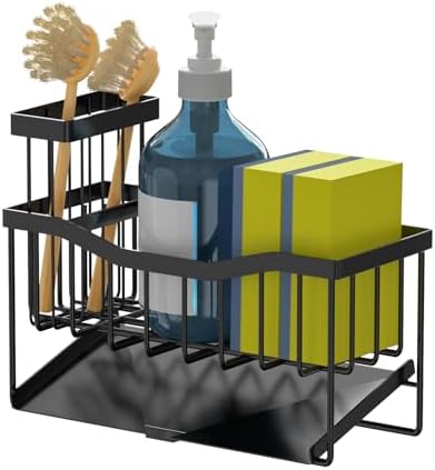 Fssvcd Maifan Sink Caddy Sponge Holder for Kitchen with Brush Holder