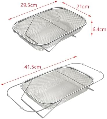Retractable Drain Basket Fine Mesh Expandable Sink Colander Stainless
