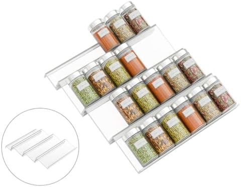 Expandable Spice Rack Organizer Acrylic Drawer Storage