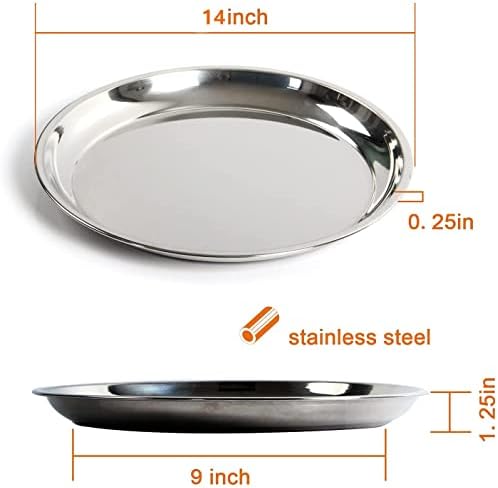 14 In Stainless Steel Roasting Pan, Stainless Steel Heavy Duty