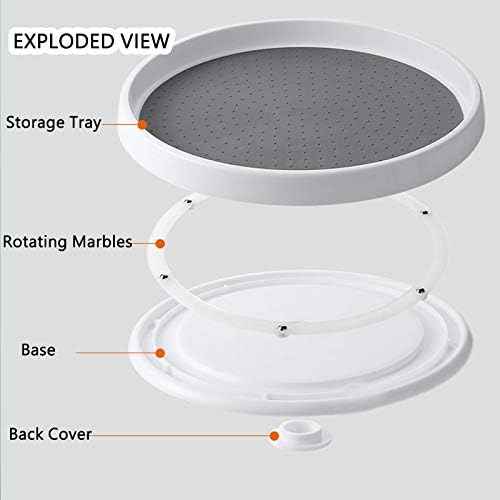 Lazy Susan Organizer, 10 Inch 360 Rotating Tray, 2 Pack