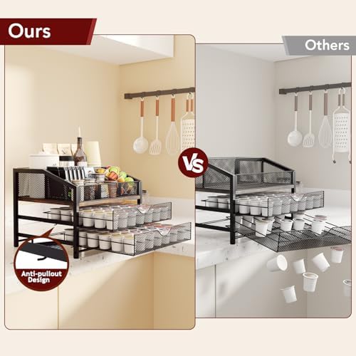 Homsorout Coffee Bar Organizer, Holds 84 K Cup