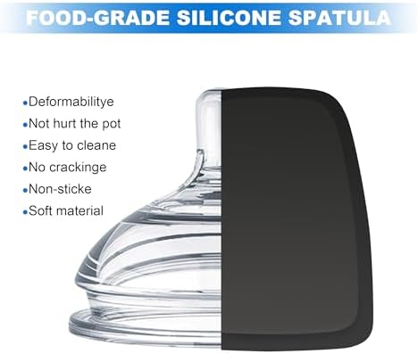 2 Pack Flexible Silicone Spatula Turner, Non Scratch Cookware Safe