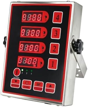 Commercial Kitchen Timer, 4-Channel, Stainless Steel