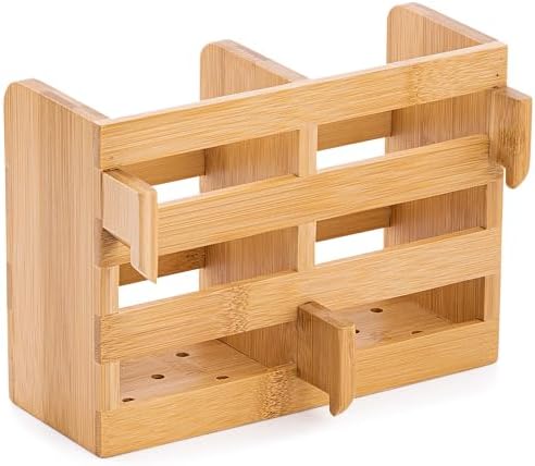 Bambüsi Bamboo Utensil Holder, Countertop Silverware Caddy