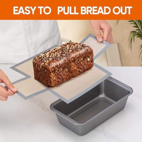 Silicone Bread Loaf Pan Liners, 2 pack Nonstick and Reusable Bread pan