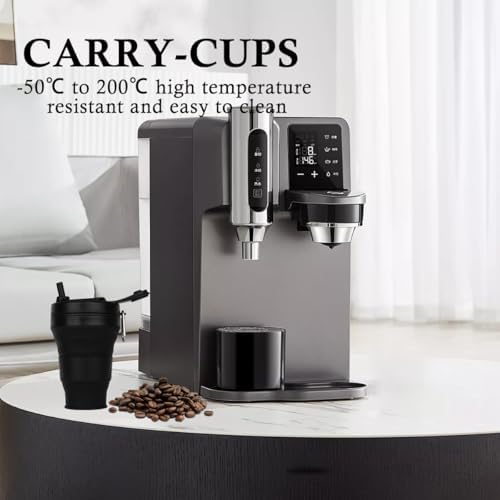 Silicone Coffee Cup with Straw lid Collapsible Cups for Traveling 20oz