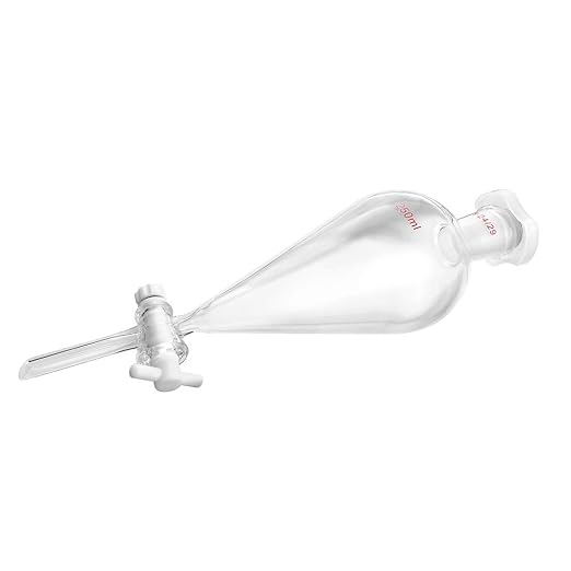 QWORK Separating Funnel with 24/29 Joints and PTFE Plug - Image 2