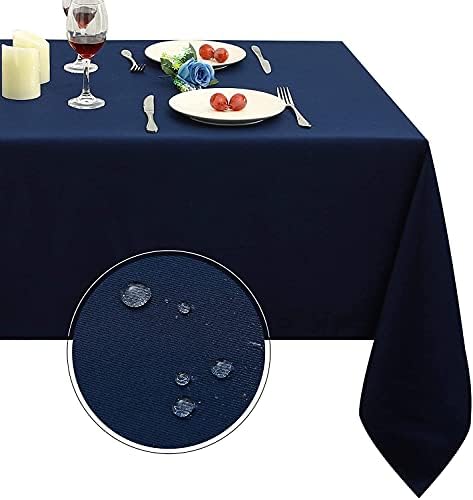 Obstal 210GSM Rectangle Table Cloth, Navy Blue,54 x 108 Inch