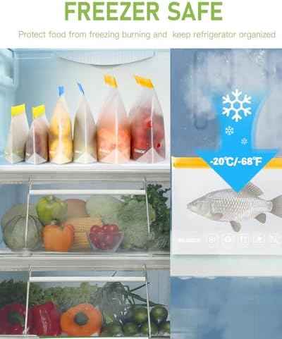 IDEATECH 20Pack Reusable Bags Dishwasher Safe, Leakproof Reusable