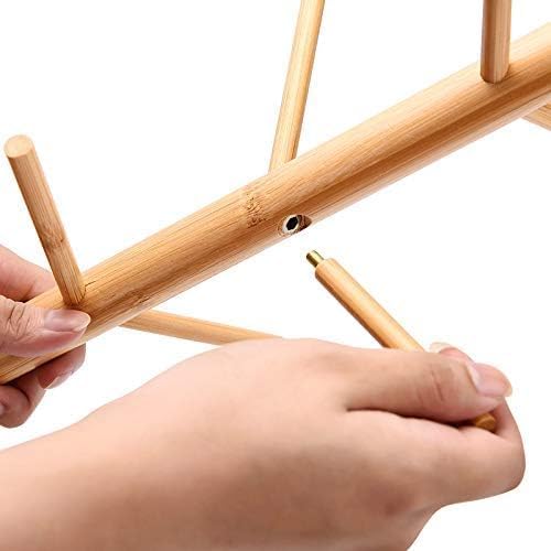 Space-Saving Bamboo Mug Tree