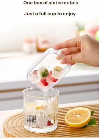 3-pack mini ice cube tray with lid and bin - 6-cubes each,easy remove