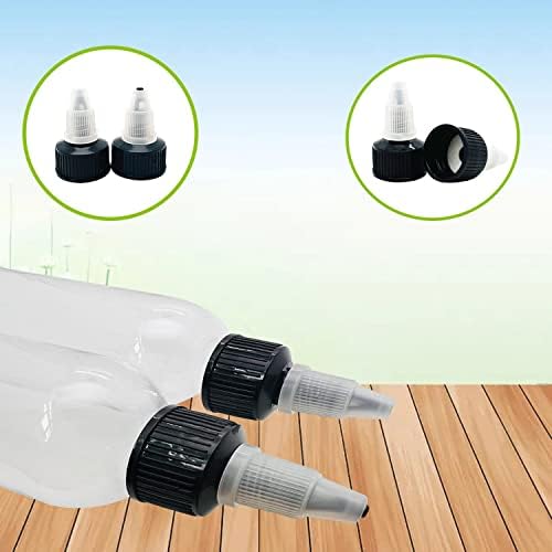 3 Pcs 6oz Dispensing Bottles, Plastic Squeeze Bottles with Twist Top
