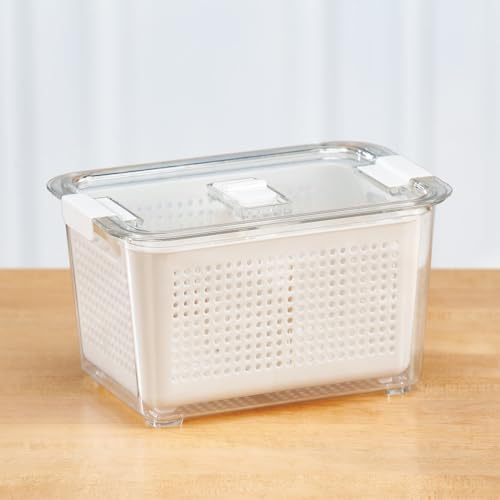 Fox Valley Traders Storage Container with Drain Basket and Divider by